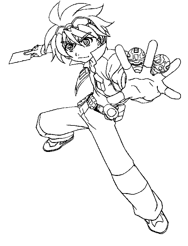 Plansa de colorat cu Bakugan 3 6